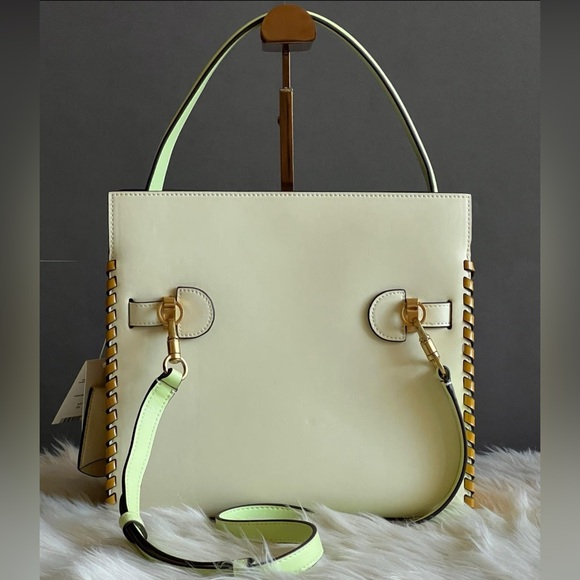 💰SOLD - 146390 - Tory Burch Small Lee Radziwill Whipstitch Double Bag - Picture 9 of 16